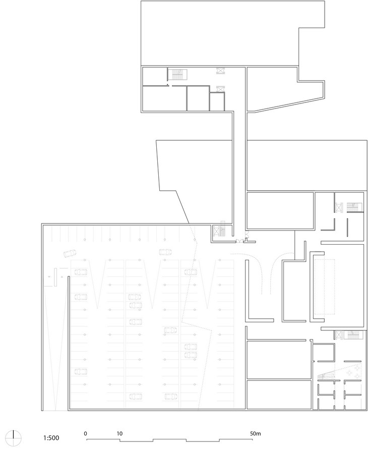 Archisearch - Basement floor plan / Cultural Center of Stjørdal / Reiulf Ramstad Arkitekter